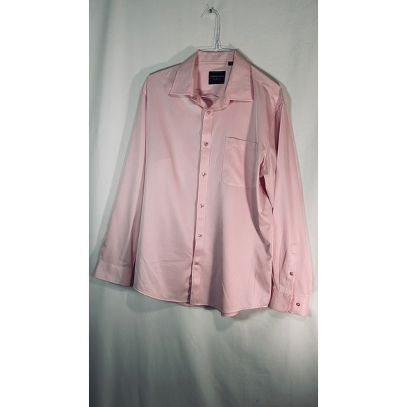 Alimens & Gentle Other - Alimens & Gentle Flex Mens‎ Pink Long Sleeve Button Down Dress Shirt Size L Tall